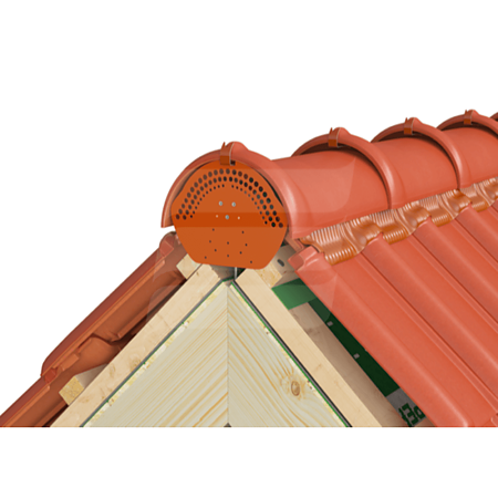 Capac inchidere coama, PVC, natur, 165 x 220 mm