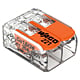 Conector imbinare cu parghii Wago Push Wire, pentru conductori unifilari, 2 x 4 mmp, 30 A, transparent, 16 bucati
