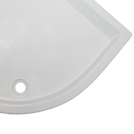 Cadita de dus Fibrex, acril sanitar, semirotunda, 90 x 90 x 13 cm