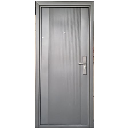 Usa metalica de intrare in apartament Y-06, tabla, deschidere stanga, culoare argintiu-negru, 2020 x 880 mm