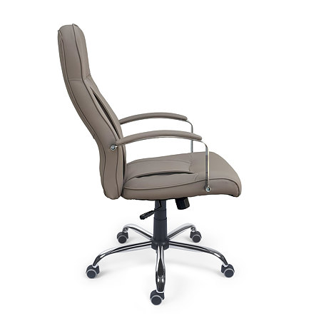 Scaun birou directorial taupe Antares Montgomery, tapiterie piele ecologica, rotativ, reglabil pe inaltime, 61 x 72 x 119 - 129 cm