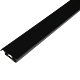 Plinta PVC cu canal cablu negru lucios INDO 70, 2,5m