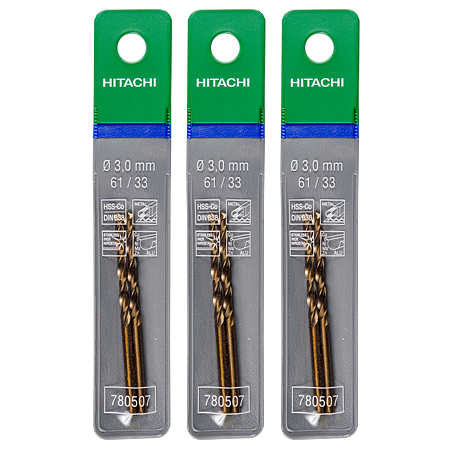  Burghiu Hikoki HSS-Co, mandrina standard, pentru metal, 3 mm 