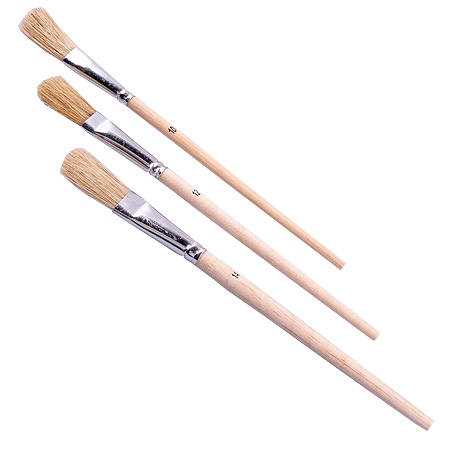 Set 3 pensule pentru retus, lemn, fir sintetic