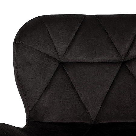 Scaun bucatarie / living Eliza, tapitat, catifea, negru, cadru de lemn, max. 110 Kg., 73 x 47 cm