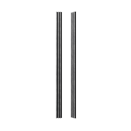 Panou decorativ Linea Slim, 3 lamele, MDF, gri urban/negru, interior, 265 x 15 cm