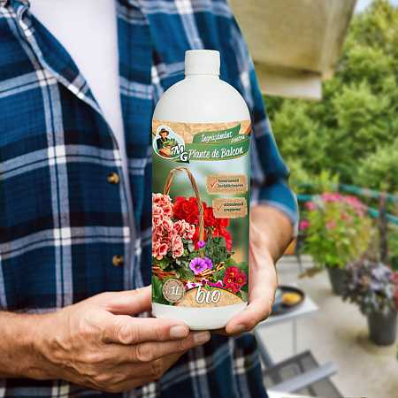 Ingrasamant lichid BIO pentru plante balcon MG, 1 L Ingrasamant lichid BIO pentru plante balcon MG, 1 L