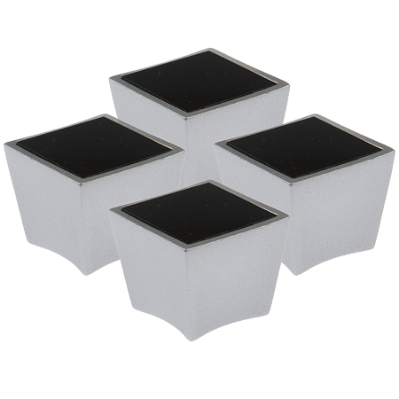 Buton cu insertie Arma BR 172, metal, 25 x 30 mm, satin argint, negru Buton cu insertie Arma BR 172, metal, 25 x 30 mm, satin argint, negru