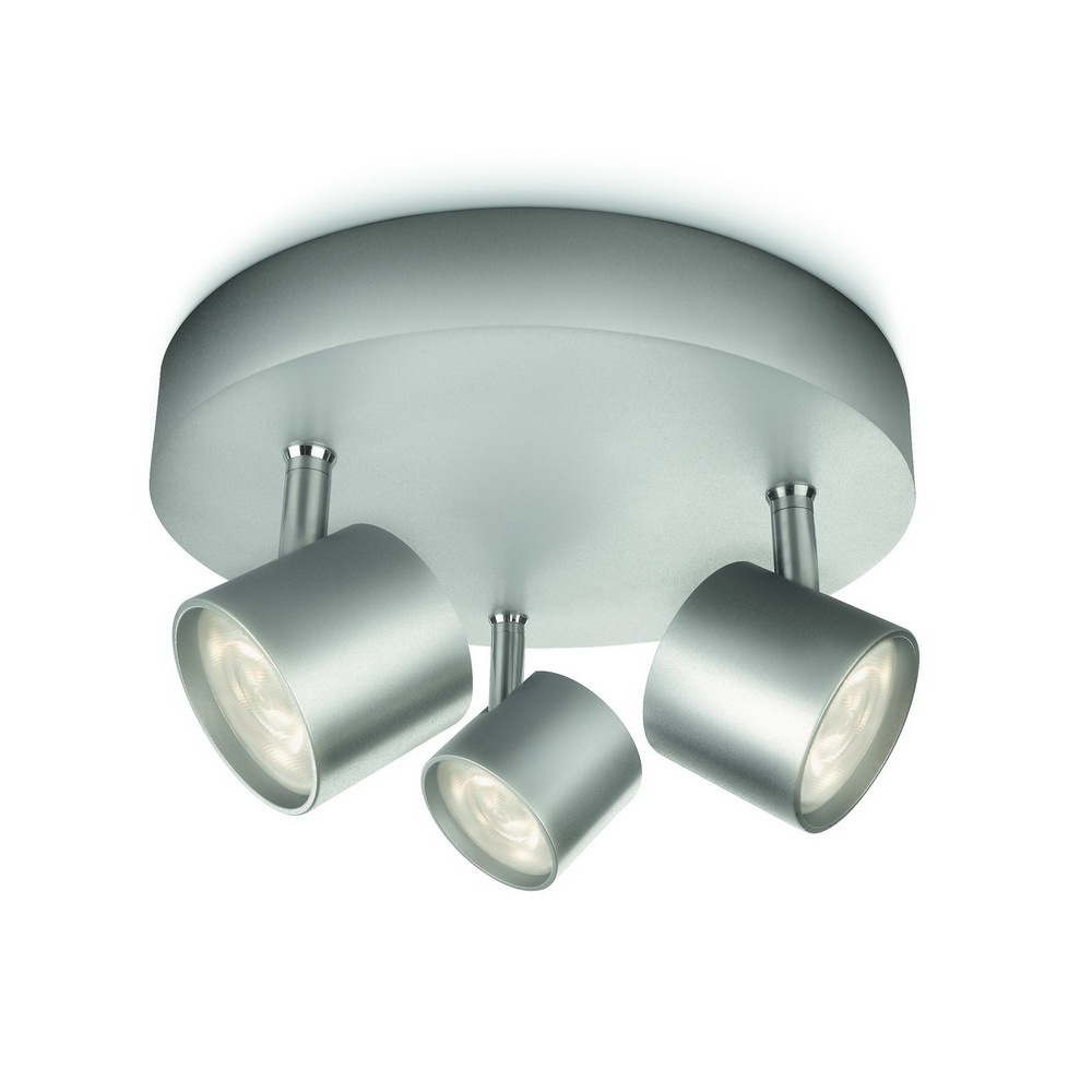 Plafoniera Philips star plat/spiral aluminium 3X4,5W