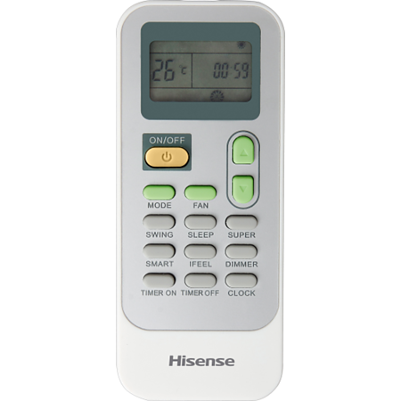 Aer conditionat portabil Hisense APC12QC, 12000 BTU, A, Wi-Fi, Inverter, Functie Dezumidificare, kit instalare inclus, alb