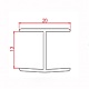 Accesoriu plinta, PVC, gri, aluminiu periat, 100 mm