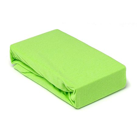  Husa saltea Jersey verde, cu elastic, bumbac 100%, 100 x 200 cm
