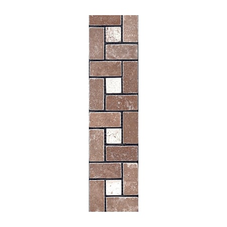 Border travertin, aspect antichizat, AC1, multicolor, 30.5 x 7.5 x 1 cm