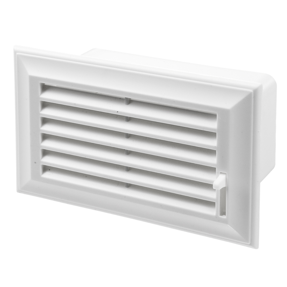 Grila canal plat Vents, PVC, alb, 110 x 55 mm