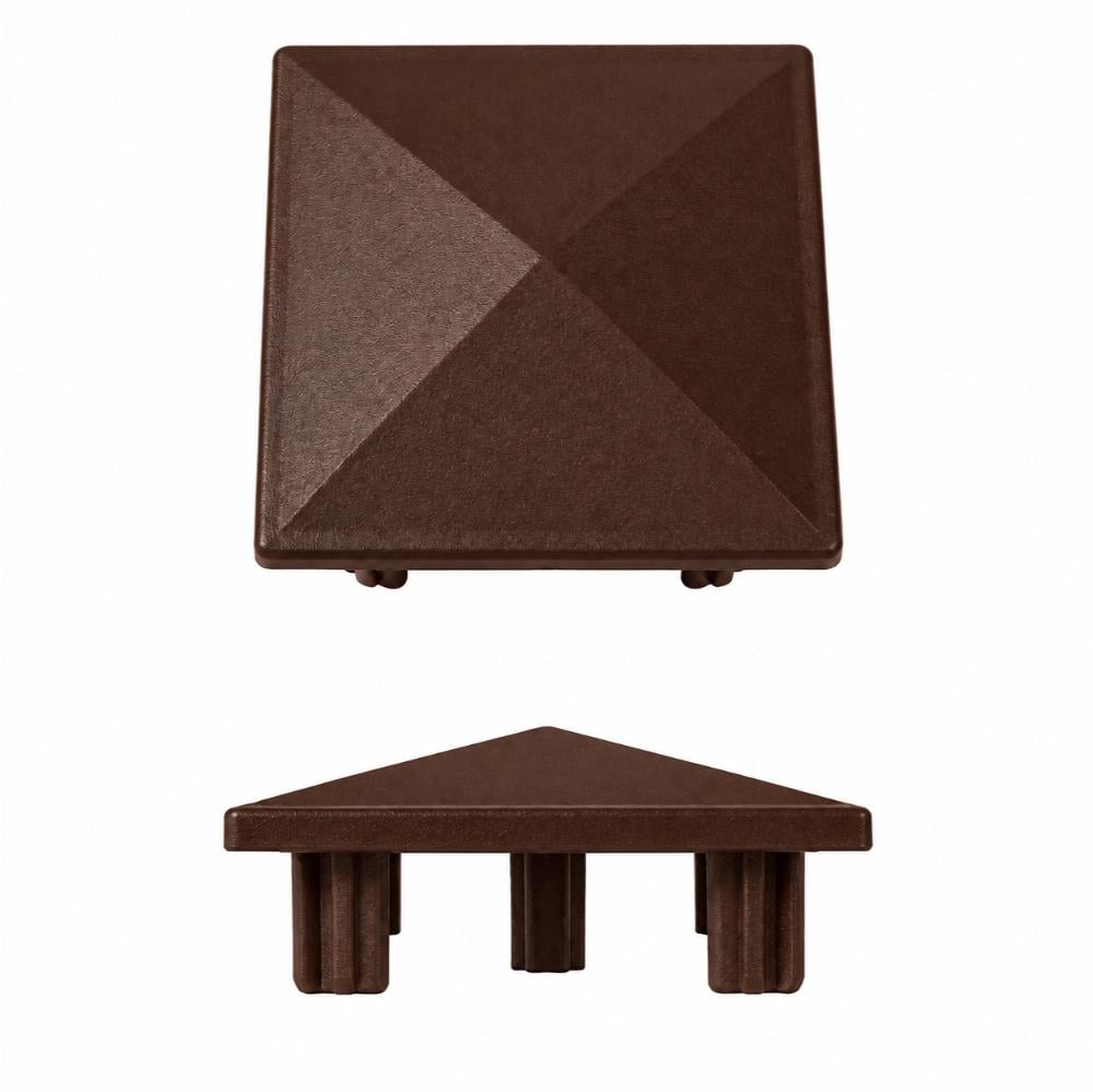 Capac pentru stalp, aluminiu, maro, 70 x 70 mm