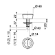 Mecanism WC incastrat Wirquin, cu dubla actionare,3/6 litri, buton negru, cu flotor lateral, racord 2 1/2", plastic