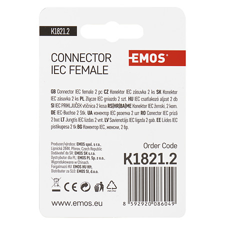 Set 2 conectori antena IEC Emos, tip F, in unghi