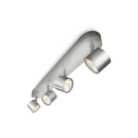 Spot Philips luminos cvadruplu Star bar, 4 x LED, 4.5W, aluminiu