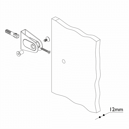 Brachet U de inox pentru sistem S2 Brachet U de inox pentru sistem S2