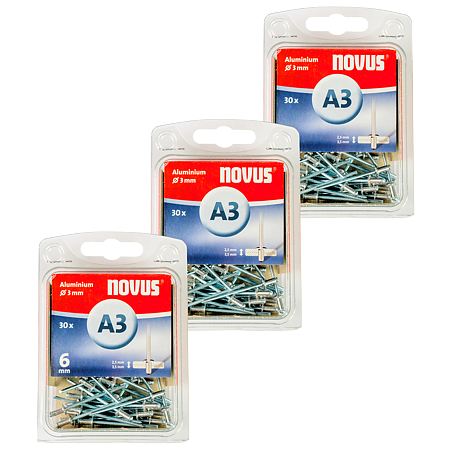 Nituri aluminiu Novus 3X6MM 30 BUC Nituri aluminiu Novus 3X6MM 30 BUC