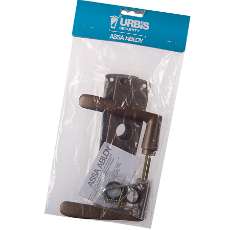 Maner cu silduri pentru cilindru de siguranta, dreapta, galben, 54 mm Maner cu silduri pentru cilindru de siguranta, dreapta, galben, 54 mm
