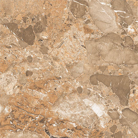 Gresie interior maro Sandalo Brown, portelanata, glazurata, finisaj lucios, patrata, grosime 9 mm, 60 x 60 cm