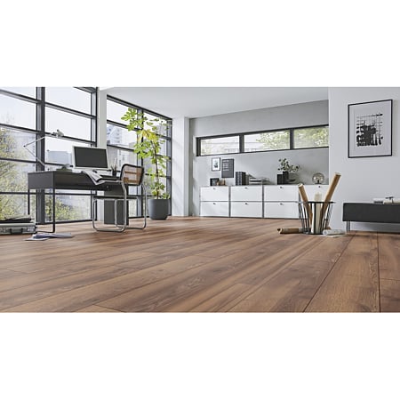 Parchet laminat 12 mm Kronotex Mammut 4726, nuanta inchisa, stejar mountain maro, clasa de trafic 33, click, 1845 x 188 mm