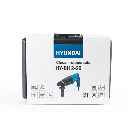 Ciocan rotopercutor Hyundai HY-BH 2-26, SDS+, 4 functii, 800 W, variator turatie Ciocan rotopercutor Hyundai HY-BH 2-26, SDS+, 4 functii, 800 W, variator turatie