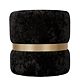 Taburet Ring, inel auriu, catifea neagra E01, rotund, 38 x 38 x 40 cm
