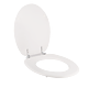 Capac pentru WC Regata P01, MDF, rotund, alb