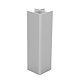 Accesoriu plinta, PVC, gri, aluminiu periat, 120 mm