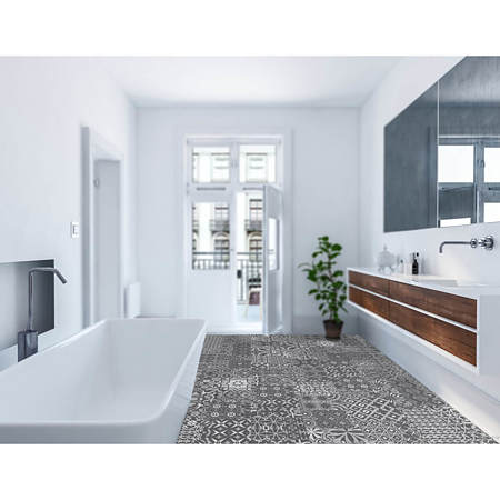 Parchet laminat 8 mm Falquon Quadraic Q004 Palazzo, nuanta medie cu model, clasa de trafic 32, click, 810 x 400 mm