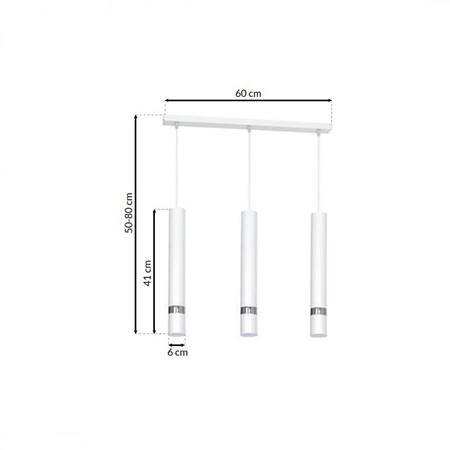 Suspensie Joker, 3 x GU10, metal, alb/crom