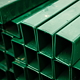 Stalp gard zincat, dreptunghiular, fixare in beton, verde, 2.5 m, 60 x 40 mm