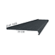 Glaf metalic exterior Caretta Briliant Z250, otel, gri, RAL 7016, 1500 x 250 mm