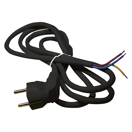 Cablu de alimentare cu stecher Emos, 3 x 1.5 mm2, negru, 3 m