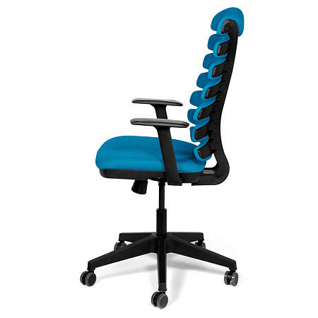 Scaun birou ergonomic albastru Kronsit Salerno, tapiterie textila, rotativ, reglabil pe inaltime, 65 x 49 x 135 cm Scaun birou ergonomic albastru Kronsit Salerno, tapiterie textila, rotativ, reglabil pe inaltime, 65 x 49 x 135 cm