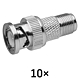 Set adaptoare cablu coaxial Emos, mufe F-BNC, 10 bucati Set adaptoare cablu coaxial Emos, mufe F-BNC, 10 bucati