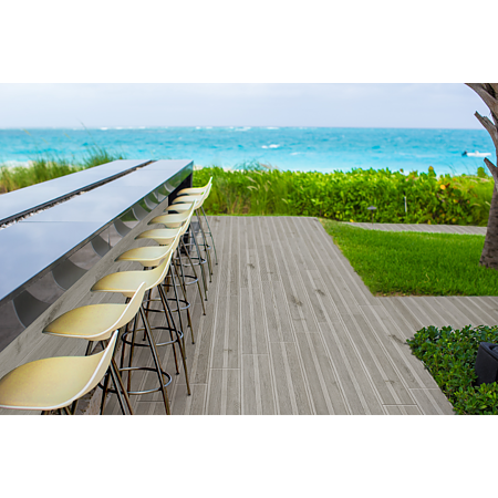 Gresie portelanata interior-exterior Kai Ceramics Pine, decking grey, aspect de parchet, finisaj mat, 20,4 x 120,4 cm
