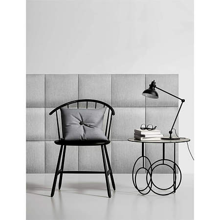 Panou decorativ tapitat, Simple KA16, gri, patrat, 300 x 300 x 37 mm