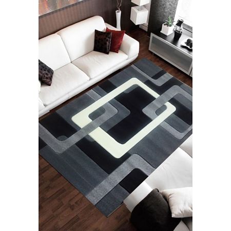 Covor modern Carvino 1923, polipropilena heat set, gri, 80 x 150 cm