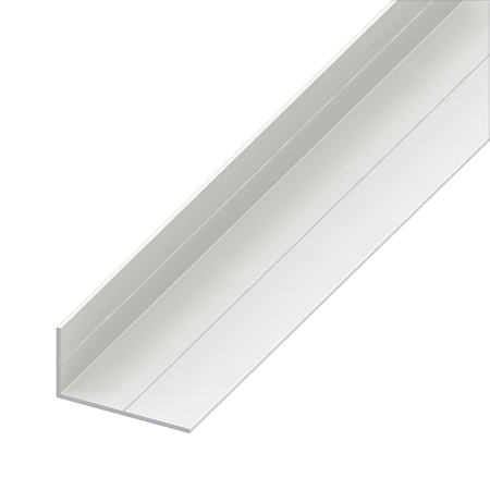 Profil L PVC alb, 19.5 x 35.5 x 1.5 mm