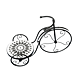 Suport flori bicicleta Mozaic mica, metal, 37 x 23 x 49 cm