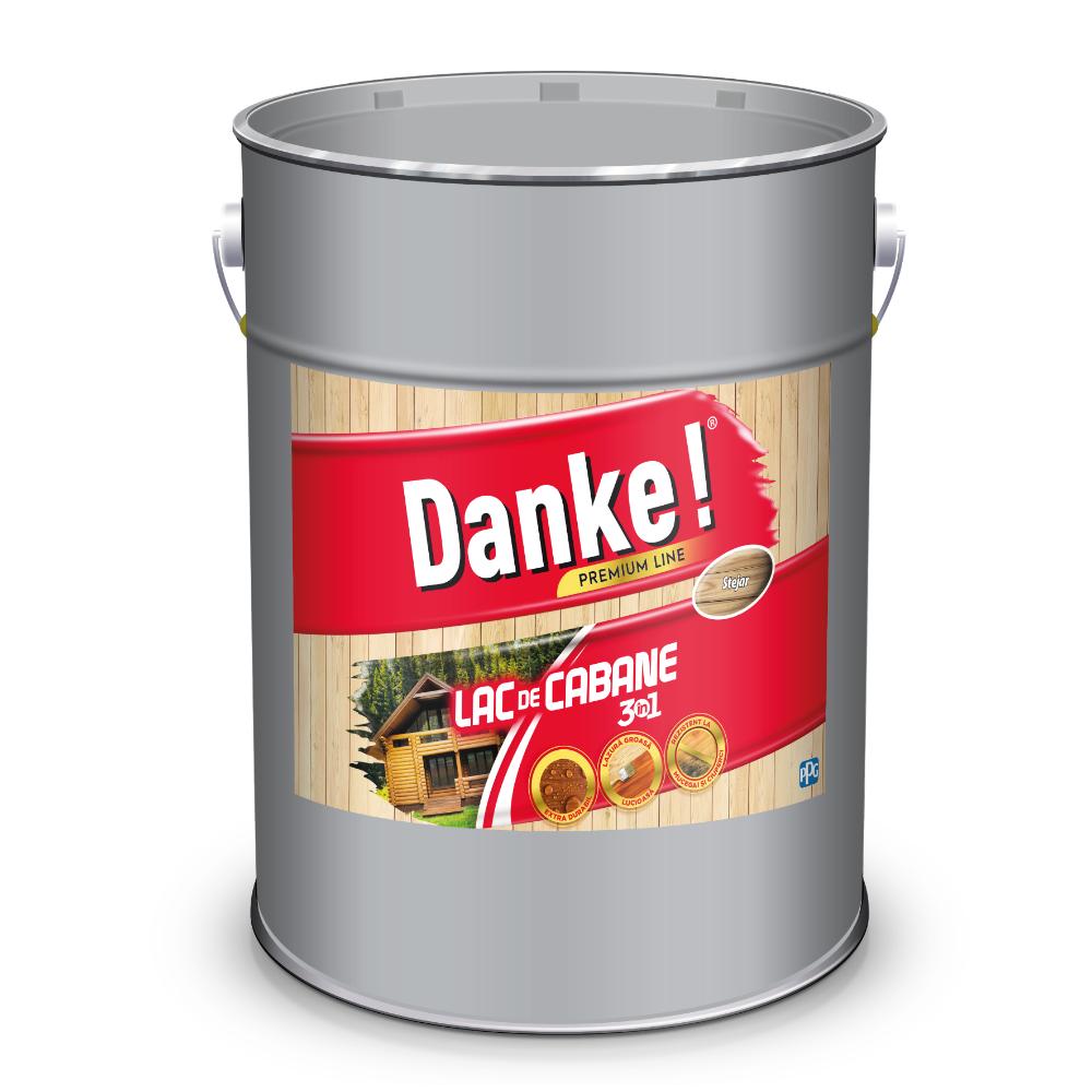 Lac pentru cabane 3 in 1 Danke, stejar, interior/exterior, 10 l