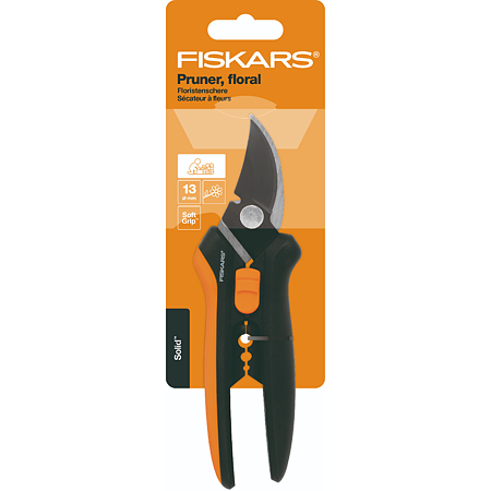 Foarfeca flori Fiskars Solid SP14, 240 mm, negru, portocaliu 