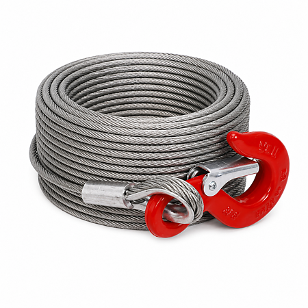 Cablu tractare/ridicare Cablero, otel, Ø 10 mm, lungime 15 m, carlig cu ochi