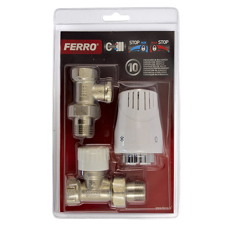 Set termostatic drept Ferro ZTM01, 1/2" x 1/2"