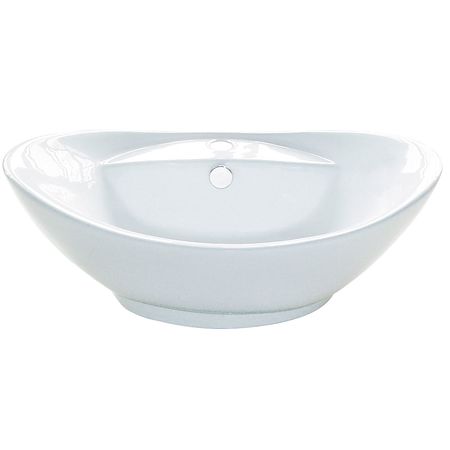 Lavoar oval Sanotechnik K240, montaj blat, ceramica, alb, 60 x 40 x 22 cm
