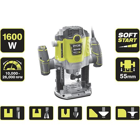 Masina de frezat electrica Ryobi RRT1600‐K, 1600 W