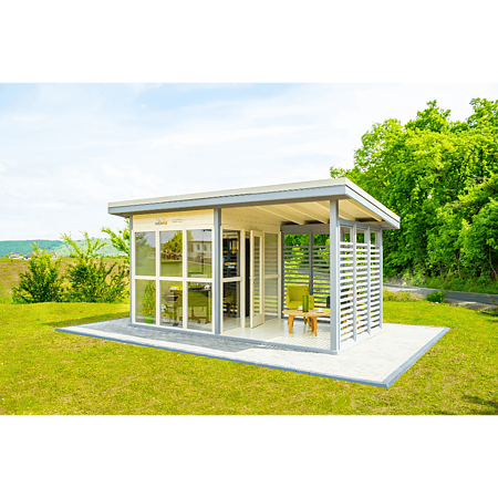 Casuta modulara gradina Bucin Mob Skadi, lemn masiv, 4.7 x 2.4 m